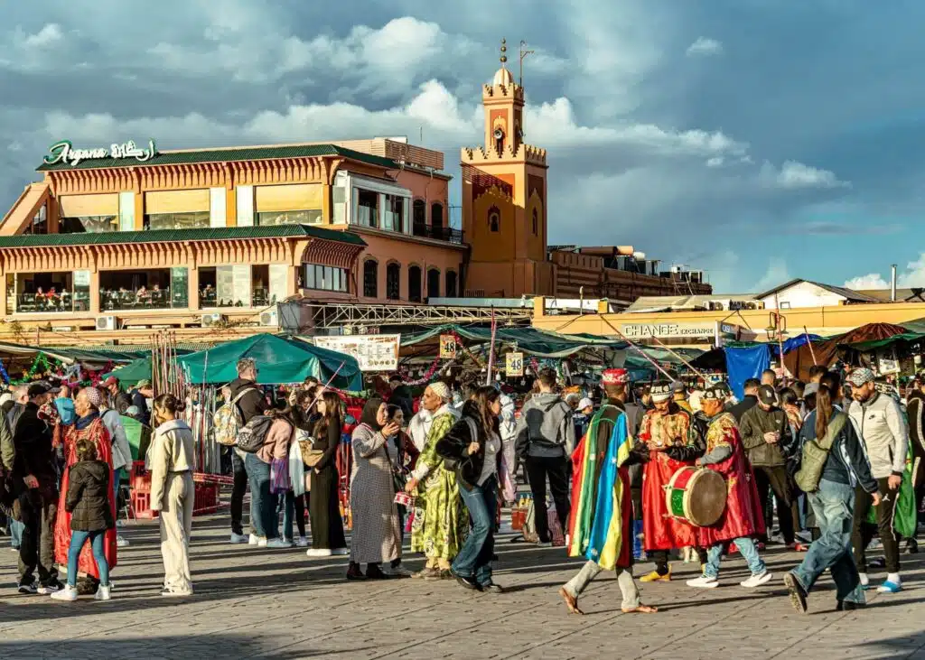marrakech medina street scene morocco